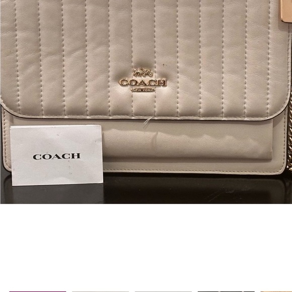 Coach Handbags - Coach Quilted Crossbody Bag in Cream with Gold Hardware